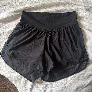 Lululemon Women's Black Mesh Overlay Shorts